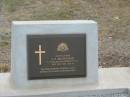 J.S. MCCRACKEN,
died 31 July 2004 aged 84 years,
husband of Mary,
father of Elizabeth & Margaret;
Nobby cemetery, Clifton Shire