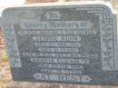 George KUHN,
died 9 Mar 1951 aged 81 years,
husband father;
Augusta Elizabeth KUHN,
died 2 Feb 1956 aged 78 years,
wife mother;
Nobby cemetery, Clifton Shire