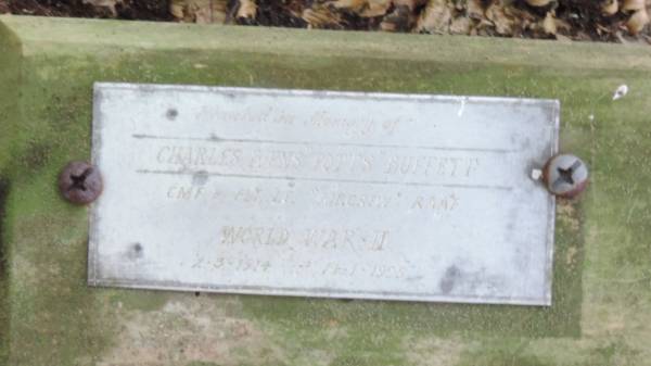 Charles Ivens? Potts BUFFETT  | CMF FLT ? aircrew RAAF  | WW II  | 2-3-1914 - 11-1-1995  |   | Norfolk Island Memorial Park  |   | 