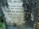 Duncan MCKINNON,
husband father,
died 3 June 1920 aged 34 years;
North Tumbulgum cemetery, New South Wales