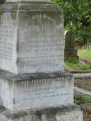 Robert Arthur
son of
Frederick William and
Susanna Edith JORDAN
(in action in France)
15 Jul 1916
aged 27
John Frederick Jordan
also wife
Christina JORDAN
15 Oct 1898
aged 81
Nundah German Station Cemetery: (AlburyBridges relatives)