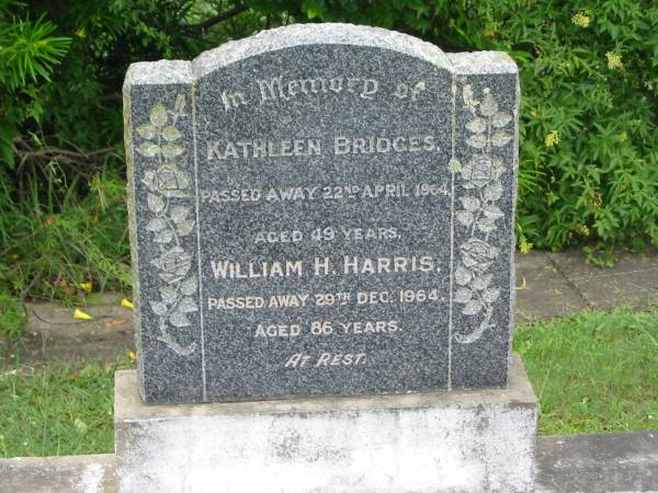 Nundah / German Station Cemetery:  | Kathleen Bridges, William H. Harris  | 