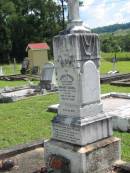 Maurice CASHELL, husband father,
born Tralee County Kerry Ireland,
died 3 Sept 1923 aged 54 years;
Mary Frederica CASHELL, wife,
died 9 Aug 1948 aged 75 years;
St James Catholic Cemetery, Palen Creek, Beaudesert Shire