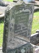 Eva Bedelia FLANAGAN, wife mother,
died 15 May 1935 aged 58 years;
Joseph FLANAGAN, father,
died 27 Oct 1960 aged 84 years;
St James Catholic Cemetery, Palen Creek, Beaudesert Shire