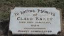 Claud BAKER
d: 23 Jan 1954
Peak Downs Memorial Cemetery Capella Cemetery