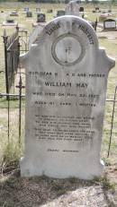 William HAY
d: 25 Nov 1907 aged 61 y, 11 months
Peak Downs Memorial Cemetery Capella Cemetery