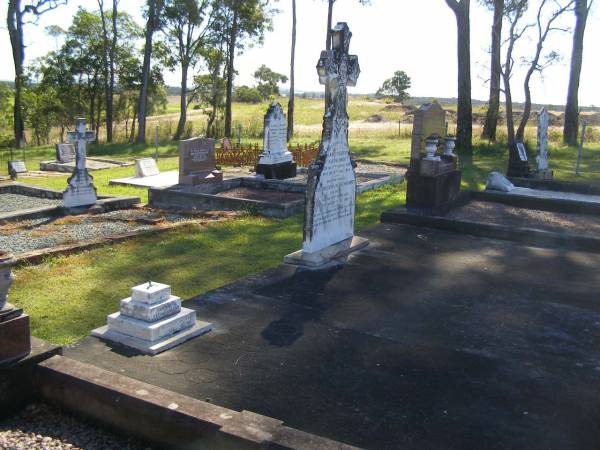 Norman G. KLEINSCHMIDT,  | born 14 Dec 1905,  | died 12 July 1908;  | Carl Friedrich KLEINSCHMIDT,  | born 7 Sept 1820,  | died 19 Aug 1908;  | Justine Caroline KLEINSCHMIDT (nee BRAUN),  | wife,  | born 24 Oct 1830,  | died 25 July 1909;  | Pimpama Island cemetery, Gold Coast  | 