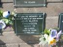 
Jean Gloria THOMSON,
wife mother,
died 22-2-2005 aged 75 years;
Pimpama Island cemetery, Gold Coast

