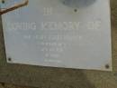Rae Henry EGGERSDORFF,
died 27 Oct 1986 aged 61 years;
Pimpama Uniting cemetery, Gold Coast