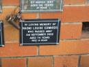 Naomi Louise EDWARDS,
died 2 Sept 2002 aged 74 years;
Pimpama Uniting cemetery, Gold Coast