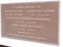 Joseph RUSSELL,
15-11-1818 - 21-9-1900;
Catherine GEARY,
1835 - 15-10-1920;
Alice Maude HUTCHINS (RUSSELL),
27-7-1897 - 31-10-1966;
John James HUTCHINS,
8-12-1895 - 11-9-1978;
parents of David, Maurice, James,
Kenneth & Priscilla;
Pine Mountain St Peters Anglican cemetery, Ipswich