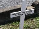 Mervyyn W. VARRIE,
16-7-1929 - 7-5-2004;
Pine Mountain St Peters Anglican cemetery, Ipswich