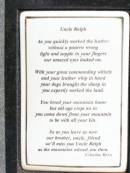 Ralph GARDNER, uncle,
30-6-1918 - 7-11-1993,
poem by Celestine Ryan;
Pine Mountain St Peters Anglican cemetery, Ipswich