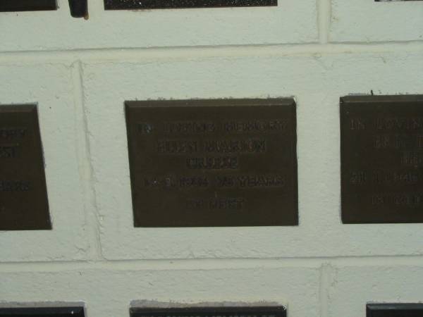 Ellen Marion CREESE,  | died 14-8-1983 aged 75 years;  | Polson Cemetery, Hervey Bay  | [[REDO]]  |   | 