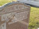 Maud HOSKING,
wife mother,
died 24 Feb 1940 aged 21 years 11 months;
Polson Cemetery, Hervey Bay