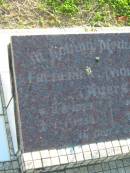 Frederick AYERS
8-8-1875 - 1-1-1938;
Violet Isobel AYERS,
29-10-1893 - 28-8-1977;
Polson Cemetery, Hervey Bay
