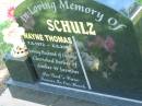 Wayne Thomas SCHULZ,
7-6-1972 - 8-6-2006,
husband of Cynthia,
father of Amber & Jasmine;
Polson Cemetery, Hervey Bay