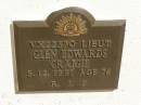 Glen Edwards CRAIGIE,
died 5-12-1991 aged 76 years;
Polson Cemetery, Hervey Bay