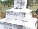 Ottilie Wilhelmine Albertine STEINHARDT, mother,
died 6 April 1959 aged 78 years;
Friederich K. STEINHARDT,
husband father grandfather,
died 19 Feb 1948 aged 78 years;
August H.H. TILLACK, husband,
born 2 May 1869 died 21 Oct 1913;
Ropeley Immanuel Lutheran cemetery, Gatton Shire