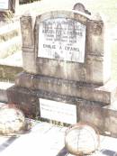 August H.J. GRAMS, husband father,
born 8 Jan 1863 died 6 May 1939;
Emilie A. GRAMS, mother,
died 3? Oct 1959 aged 88 years;
Ropeley Immanuel Lutheran cemetery, Gatton Shire