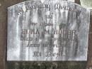 Edna M. HOGER, wife,
died 1 Sept 1944 aged 30 years;
Ropeley Immanuel Lutheran cemetery, Gatton Shire