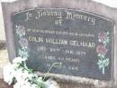 Colin William GELHAAR,
husband father grandfather,
died 24 Jan 1974 aged 44 years;
Ropeley Immanuel Lutheran cemetery, Gatton Shire