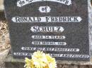 Ronald Fredrick SCHULZ,
died 30 Dec 1981 aged 34 years;
Ropeley Immanuel Lutheran cemetery, Gatton Shire