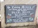 Pearl Helen KLEIDON,
wife mother nanna,
born 15 Jan 1930 died 11 May 1985 aged 55 years;
Ropeley Immanuel Lutheran cemetery, Gatton Shire