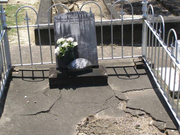 erected by R.R., M.A., & D.M. WINN;  | Samsonvale Cemetery, Pine Rivers Shire  | 