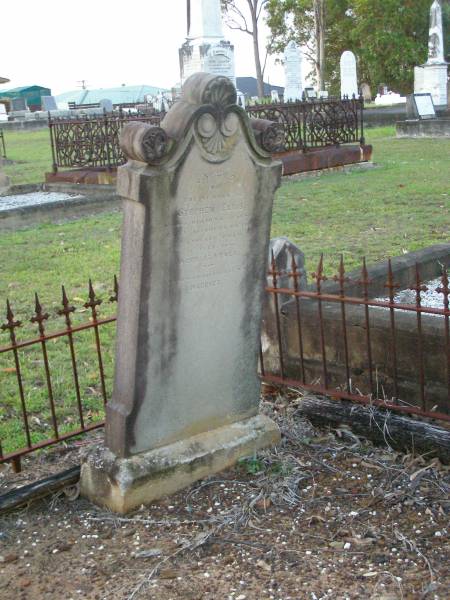 Stephen ELLIS,  | died accident on Sandgate Road  | 20? July 1881 aged 33 years,  | erected by wife Harriet;  | Bald Hills (Sandgate) cemetery, Brisbane  | 