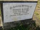 Robert S. DONE,
died 3 July 1937 aged 69 years;
Bald Hills (Sandgate) cemetery, Brisbane