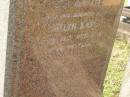Andrew MOLES,
died 4 Feb 1923 aged 55 years;
Helen Kate,
wife,
died 12 Oct 1950 aged 76 years;
Bald Hills (Sandgate) cemetery, Brisbane