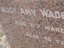 Amy Wade BROWN,
died 11 March 1935 aged 45 years;
Bald Hills (Sandgate) cemetery, Brisbane