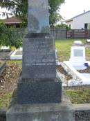 Ellen Rice,
wife of C. BEAHAN,
died 18 Aug 1935;
Cornelius BEAHAN,
died 21 Jan 1937;
Bald Hills (Sandgate) cemetery, Brisbane