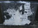 parents;
William J. WEBBER,
died 25-9-1919;
Anna WEBBER,
died 8-10-1941;
children;
Herbert W.,
died 1-7-1887;
William E.,
died 25-11-1938;
Cecilia A.,
died 21-4-1895;
Aaron Joseph,
died 11-3-1940;
Bald Hills (Sandgate) cemetery, Brisbane