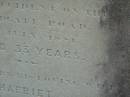 Stephen ELLIS,
died accident on Sandgate Road
20? July 1881 aged 33 years,
erected by wife Harriet;
Bald Hills (Sandgate) cemetery, Brisbane