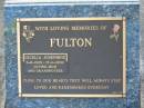 Cecelia Josephine FULTON,
mum grandmother,
6-8-1929 - 17-11-2000;
Bald Hills (Sandgate) cemetery, Brisbane