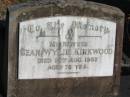 Jean Wylie KIRKWOOD,
mother,
died 14 Aug 1952 aged 75 years;
Bald Hills (Sandgate) cemetery, Brisbane