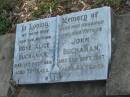 Rose Alice BUCHANAN,
wife mother,
died 15 Nov 1959 aged 73 years;
John BUCHANAN,
husband father,
died 23 Sept 1967 aged 83 years;
Bald Hills (Sandgate) cemetery, Brisbane