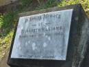 Elizabeth WILLIAMS,
died 18 May 1960;
Bald Hills (Sandgate) cemetery, Brisbane