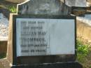 Lillian May THOMPSON,
wife mother,
died 12 Jan 1946 aged 46 years;
Bald Hills (Sandgate) cemetery, Brisbane