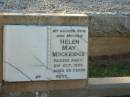 Helen May MOCKRIDGE,
wife mother,
died 2 Oct 1954 aged 55 years;
Bald Hills (Sandgate) cemetery, Brisbane