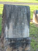 Mary Munro,
died 25? Jan? 1921?;
Hector Munro,
husband,
born 23 Sept 1969,
died Kingaroy 18 Dec 1930;
Bald Hills (Sandgate) cemetery, Brisbane