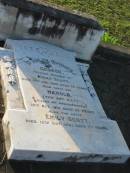 George,
husband of Emily SCOTT,
died 19 Dec 1928 aged 70 years;
Harold,
son,
killed Passchendaele 18 Oct 1917 aged 23 years;
Emily SCOTT,
died 13 Oct 1941 aged 77 years;
Bald Hills (Sandgate) cemetery, Brisbane