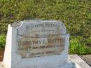 Dorothy L. RUTTER,
mother,
died 29 Sept 1935 aged 51 years;
Bald Hills (Sandgate) cemetery, Brisbane