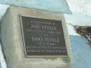 John NEVILLE,
died 23 May 1927 aged 80 years;
Emma NEVILLE,
wife,
died 20 Dec 1931 aged 82 years;
Bald Hills (Sandgate) cemetery, Brisbane