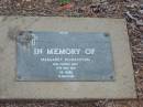 Margaret RICHARDSON,
died 17 Nov 1901 aged 36 years;
Bald Hills (Sandgate) cemetery, Brisbane