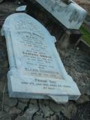 Eliza Ann BUNDY,
mother,
died 27 Sept 1937 aged 64 years;
Mary,
wife of Samuel UNWIN,
died 17 July 1917 in 72nd year;
Samuel UNWIN,
died 8 Feb 1920 in 74th year;
Ellen Henrietta,
wife of late Frank DAY,
died 9 Jan 1932 aged 44 years;
Margaret Dothorty,
wife of David UNWIN,
died 14 Jan 1915? aged 39 years;
Elizabeth Virtue UNWIN,
died 20 June 1949 aged 72 years;
Bald Hills (Sandgate) cemetery, Brisbane