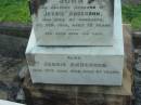John,
husband of Jessie ANDERSON,
died Sandgate 5 Sept 1916 aged 72 years;
Jessie ANDERSON,
died 10 June 1938 aged 87 years;
Bald Hills (Sandgate) cemetery, Brisbane