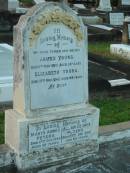 James YOUNG,
father,
died 11 May 1922 aged 50 years;
Elizabeth YOUNG,
mother,
died 15 Nov 1942 aged 68 years;
Mavis Annie PETERS,
died 17 Oct 1959 aged 56 years;
Allan George PETERS,
died 25 June 1966 aged 65 years;
Bald Hills (Sandgate) cemetery, Brisbane